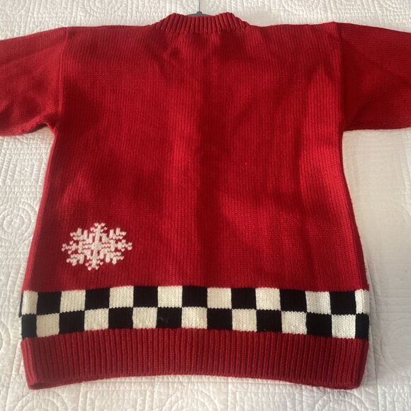 Vintage South Wool Hand Embroidered Cardigan Christmas Sweater Womens Size S Ski - Picture 4 of 13